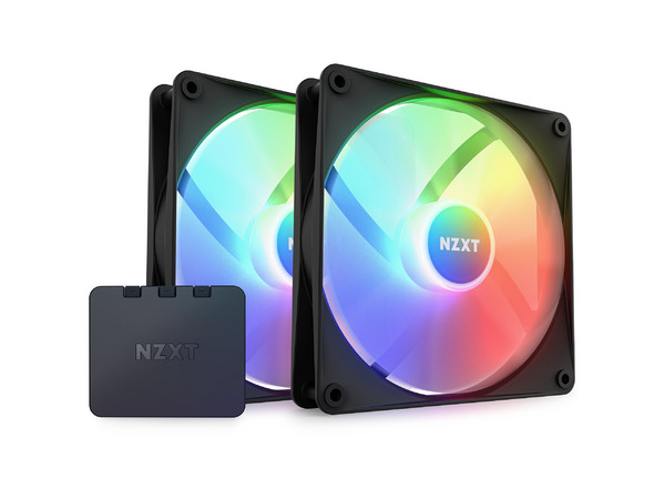 Kit de 2 Ventiladores NZXT F140 de 140mm, RGB, Color Negro.