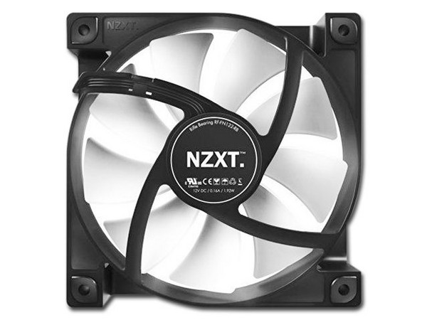 Ventilador NZXT FN V2 para gabinete de 120mm. Color Blanco/Negro.