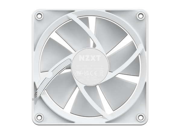 Ventilador NZXT F120 RGB de 120mm, RGB, Color Blanco.