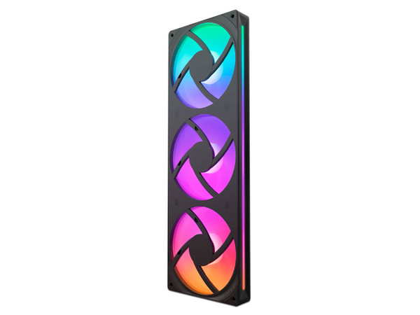 Kit de 3 Ventiladores NZXT F360 RGB Core de 360mm, Un solo marco, Color Negro.
