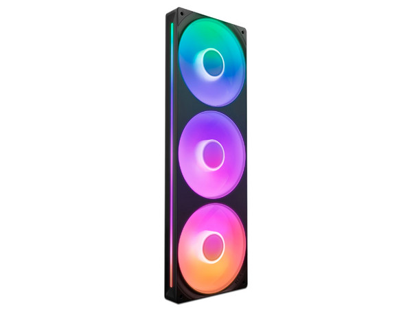 Kit de 3 Ventiladores NZXT F360 RGB Core de 360mm, Un solo marco, Color Negro.