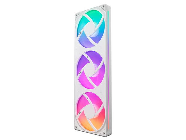 Kit de 3 Ventiladores NZXT F360 RGB Core de 360mm, Un solo marco, Color Blanco.