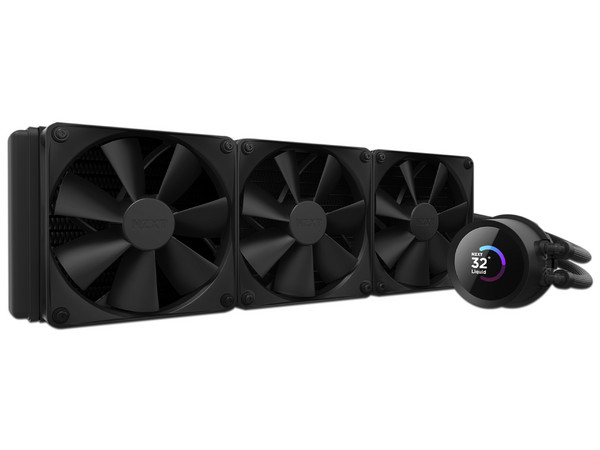 Sistema de enfriamiento líquido NZXT Kraken 360, Pantalla LCD, 3 ventiladores de 120 mm, Color Negro.