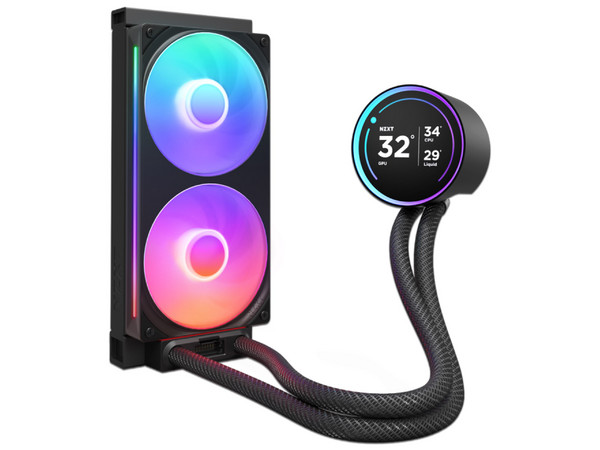 Sistema de Enfriamiento Liquido NZXT Kraken Elite 240 RGB de 240mm, Pantalla IPS LCD de 2.72