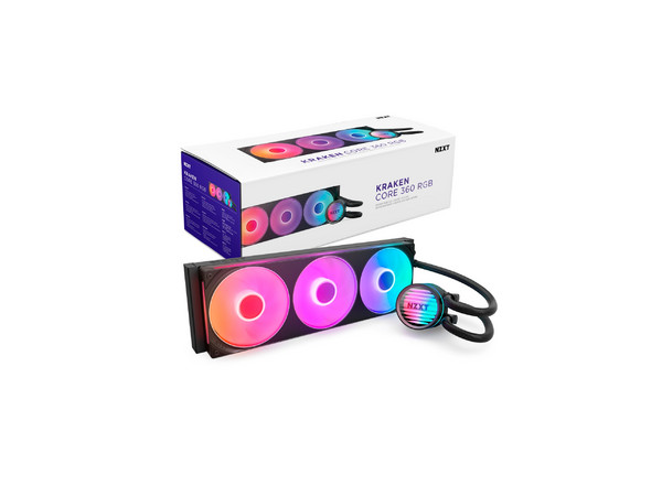 Disipador Líquido NZXT Kraken Core RL-KR36C-B1 de 360mm, AIO RGB.
