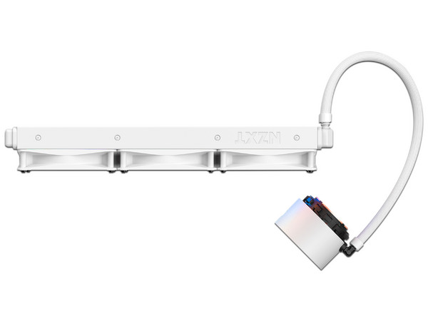 Sistema de enfriamiento líquido NZXT Kraken Elite 360 RGB, Pantalla LCD, 3 ventiladores de 120 mm, Color Blanco.