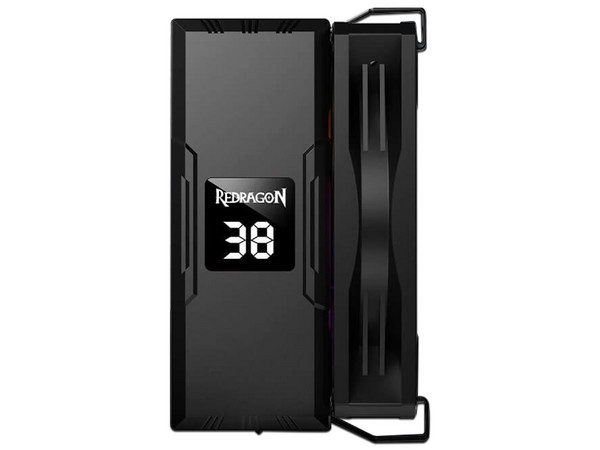Disipador y Ventilador Redragon CC-1013, Pantalla Digital, Iluminación ARGB, Soporta Socket AM4 / AM5, LGA 1700 / 1851. Color Negro.