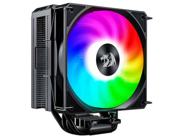 Disipador y Ventilador Redragon CC-1013, Pantalla Digital, Iluminación ARGB, Soporta Socket AM4 / AM5, LGA 1700 / 1851. Color Negro.