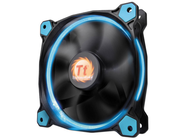 Ventilador Thermaltake Riing 12, 120 mm con LED Azul, 1500 RPM, 24.6 dB-A.