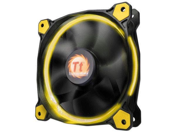 Ventilador Thermaltake Riing 12, 120 mm con Leds Amarillos, 1000 RPM, 24,6 dB-A