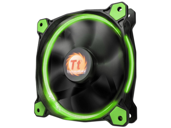 Ventilador Thermaltake Riing 14, 140 mm con Leds Verde, 1000 RPM, 28.1dBA