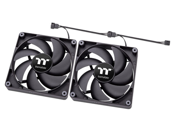 Kit de 2 Ventiladores Thermaltake TT CT120, 120mm, Color Negro.
