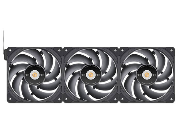 Kit 3 Ventiladores Thermaltake TOUGHFAN EX12 Pro, Conexión Magnética, 120mm, Negro, modelo CL-F149-PL12BL-A.