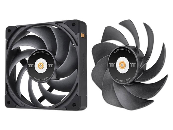 Kit 3 Ventiladores Thermaltake TOUGHFAN EX12 Pro, Conexión Magnética, 120mm, Negro, modelo CL-F149-PL12BL-A.