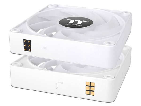 Kit 3 Ventiladores Thermaltake CT120 EX ARGB Sync, 120mm, 2000 RPM, Blanco, modelo CL-F190-PL12SW-A.