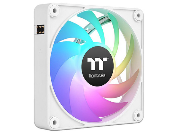 Kit 3 Ventiladores Thermaltake CT120 EX ARGB Sync, 120mm, 2000 RPM, Blanco, modelo CL-F190-PL12SW-A.