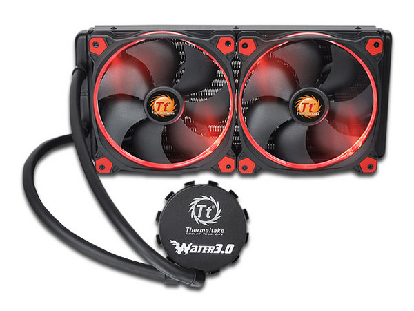 Sistema de enfriamiento líquido Thermaltake Water 3.0 Riing Rojo para AMD TR4 / AM4 / AM4 / AM3 + / AM3 / AM2 + / AM2 / FM2 / FM1 e Intel LGA 2066 / 2011-3 / 2011/1366/1156/1155/1151/1150.