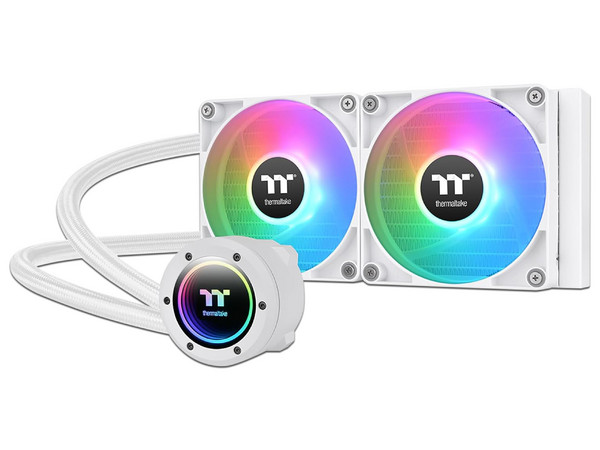 Sistema de Enfriamiento Líquido Thermaltake TH240 V2 ARGB, 240mm, 500-2000RPM, Soporta LGA 1700, 1200 y AMD AM4, AM5, Color Blanco.