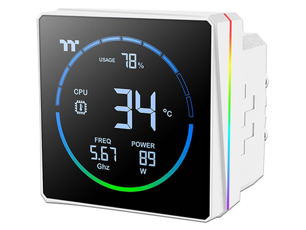 Sistema de Enfriamiento Líquido Thermaltake TH240-S V3 ARGB, Pantalla LCD, 240mm. Color Blanco.