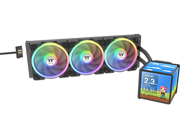 Sistema de Enfriamiento Líquido Thermaltake MINECUBE 360 Ultra ARGB, 4 Pantallas LCD de 3.95