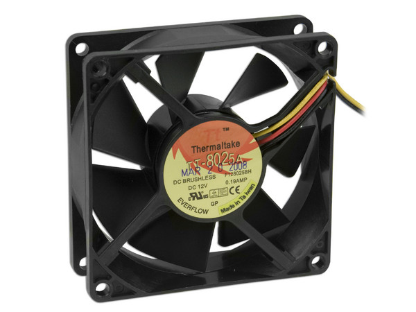 Ventilador para gabinete Thermaltake de 80 mm.