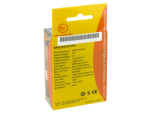 Ventilador Thermaltake de 60 mm.