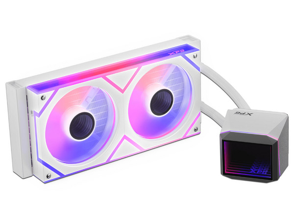 Sistema de Enfriamiento Líquido XPG Levante II 240, de 240mm, Soporta Socket Intel LGA 1851, LGA 1700 y AMD AM5, Con Iluminación LED RGB, Color Blanco.