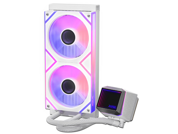 Sistema de Enfriamiento Líquido XPG Levante II 240, de 240mm, Soporta Socket Intel LGA 1851, LGA 1700 y AMD AM5, Con Iluminación LED RGB, Color Blanco.
