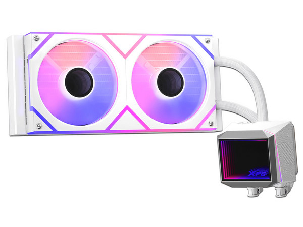 Sistema de Enfriamiento Líquido XPG Levante II 240, de 240mm, Soporta Socket Intel LGA 1851, LGA 1700 y AMD AM5, Con Iluminación LED RGB, Color Blanco.