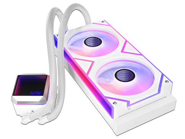 Sistema de Enfriamiento Líquido XPG Levante II 240, de 240mm, Soporta Socket Intel LGA 1851, LGA 1700 y AMD AM5, Con Iluminación LED RGB, Color Blanco.