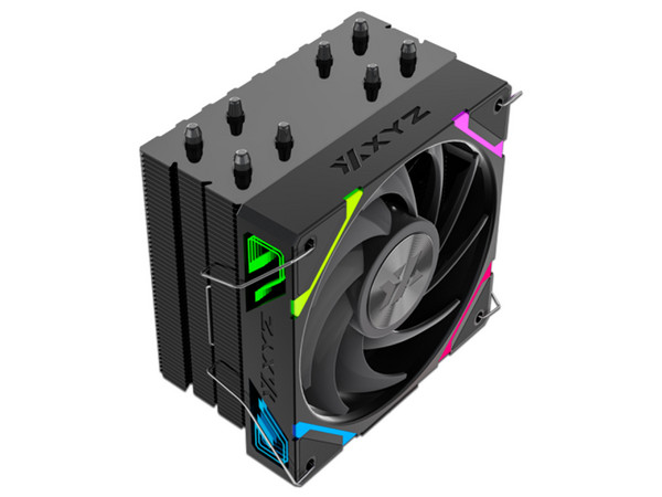 Disipador con Ventilador Xyz THERMAX 4, hasta 2000RPM, ARGB, Compatible con AMD AM4, AM5 e Intel LGA 1200, 1700, 1851, Color Negro.