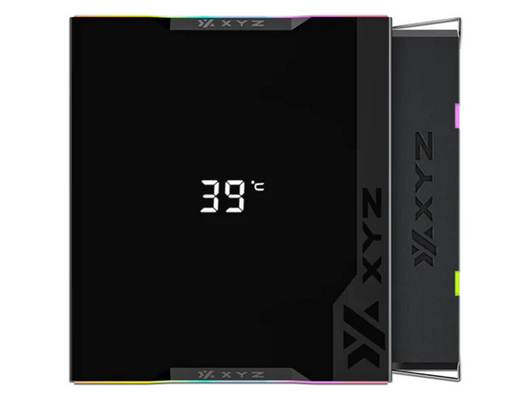 Disipador y Ventilador XYZ Thermax 6 Pro Duo, Pantalla LED, 2000 RPM, Soporta Socket LGA 1700, 1366 y AMD AM4 y AM5, ARGB, Color Negro.