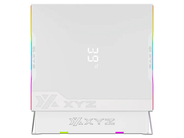 Disipador y Ventilador XYZ Thermax 6 Pro Duo, Pantalla LED, 2000 RPM, Soporta Socket LGA 1700, 1366 y AMD AM4 y AM5, ARGB, Color Blanco.