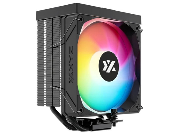 Disipador con Ventilador Xyz THERMAX 4 PULSAR, hasta 1800RPM, ARGB, Compatible con AMD AM4/AM5 e Intel LGA 115X/1200/1700/1851, Color Negro.