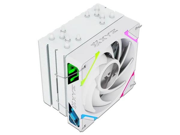 Disipador con Ventilador Xyz THERMAX 6, hasta 2000RPM, ARGB, Compatible con AMD AM4, AM5 e Intel LGA 115X, 1200, 1700, 1851, Color Blanco.