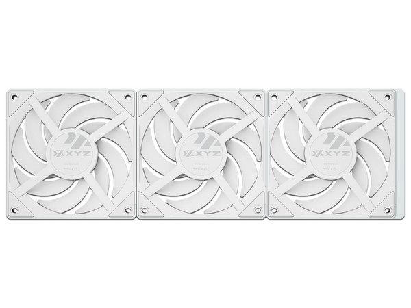 Kit de 3 Ventiladores XYZ Vortex Pro, 120mm, 2000 RPM, ARGB, Color Blanco.