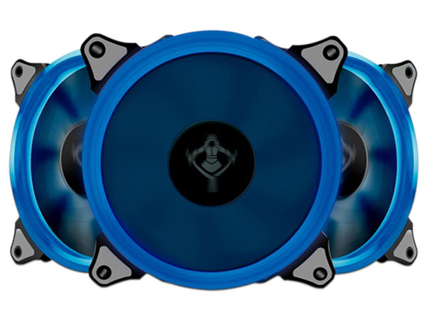Kit de 3 ventiladores Yeyian Typhoon, de 120mm, con iluminación LED de color Azul.