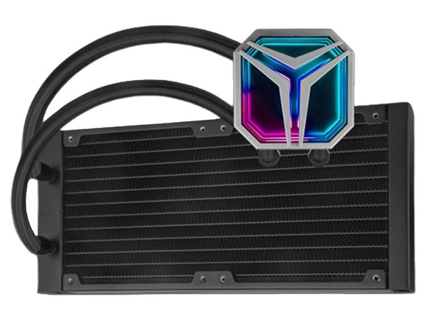 Enfriamiento Líquido Yeyian Infinity 240mm ARGB YTD-240AL-M1, sistema de refrigeración líquida para CPU con radiador de 240mm, iluminación ARGB y compatibilidad con Intel y AMD.