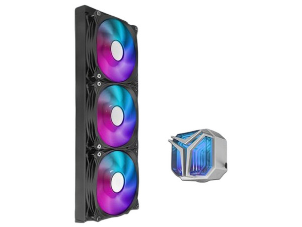 Enfriamiento Líquido Yeyian Infinity 360mm ARGB con Soporte para Sockets LGA 1700 y AM5, Incluye 3 Ventiladores con Iluminación RGB. Color Negro.