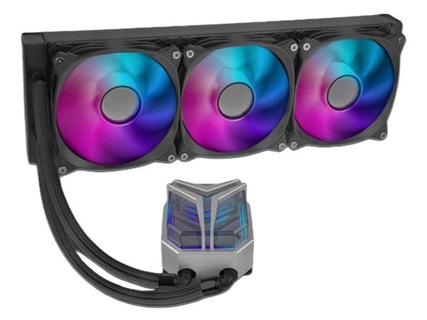 Enfriamiento Líquido Yeyian Infinity 360mm ARGB con Soporte para Sockets LGA 1700 y AM5, Incluye 3 Ventiladores con Iluminación RGB. Color Negro.