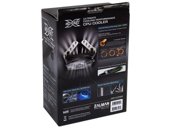 Disipador y Ventilador con LED Azul Zalman CNPS 11X Extreme, soporta Socket 2011, 1366, 1156, 1155, 775, FM2, FM1, AM3+, AM3, AM2+ y AM2.