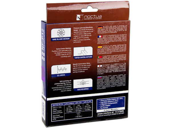 Ventilador Noctua NF-P12, 120 mm con 9 Aspas, 1300 RPM.