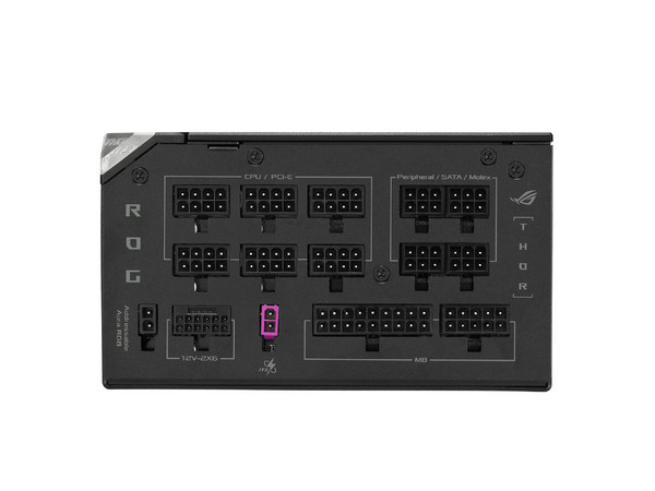 Fuente de Poder ASUS ROG Thor 1200W Platinum III de 1200W, ATX, 80 Plus Platinum. Color Negro.