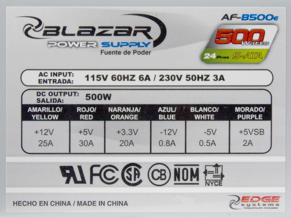Fuente de Poder Acteck Blazar Gris de 500W