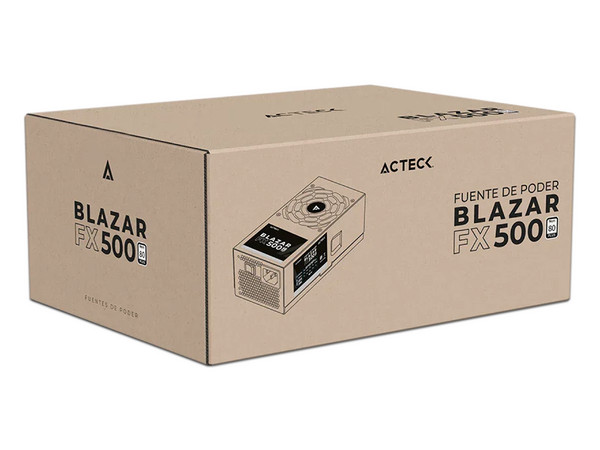 Fuente de Poder Acteck Blazar FX500 de 500W, TFX, 80mm, Color Negro.