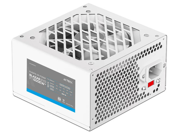 Fuente de Poder Acteck Blazar Evo FT600EW de 600W, ATX, Color Blanco.
