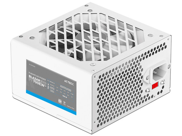 Fuente de Poder Acteck Blazar Evo FT700EW de 700W, ATX, Color Blanco.
