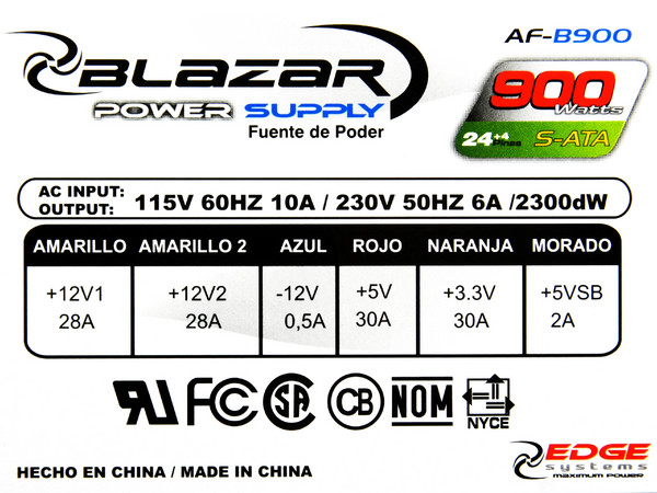 Fuente de Poder Acteck Blazar de 900W