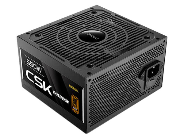 Fuente de Poder Antec CSK 550DC de 550W, ATX, 80 PLUS Bronze, Color Negro.