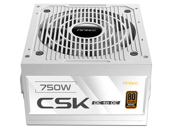 Fuente de Poder Antec CSK750 DC de 750W, ATX, 80 PLUS Bronce, Color Blanco.